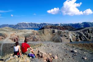 Volcano crater
