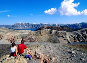 Volcano crater