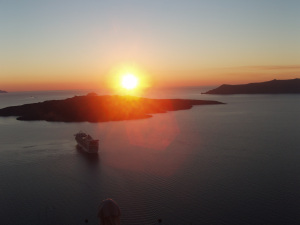 Volcano sunset